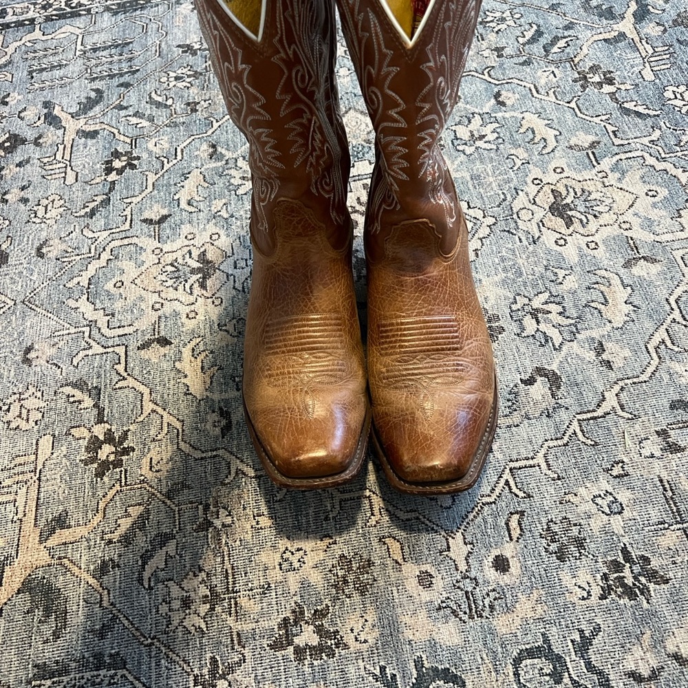 Nocona Boots Brown Leather Cowboy Boots - Picture 5 of 13